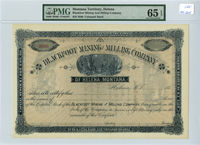 Blackfoot Mining and Milling Co. - Stock Certificate